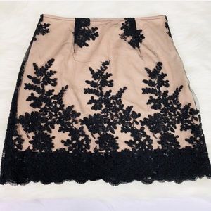 SEEK the Label LF Black Nude Lace Skirt Mesh 264